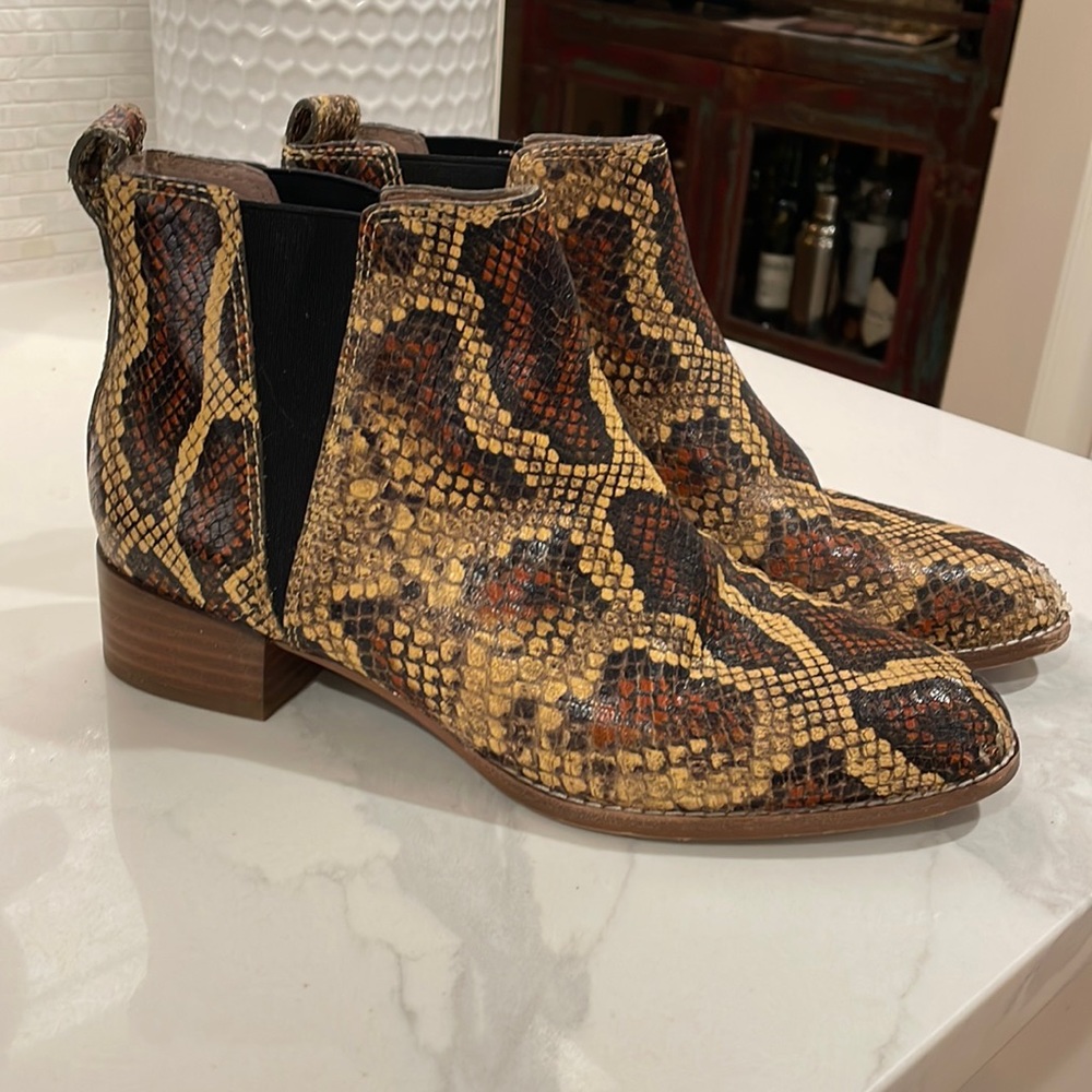 MADEWELL SNAKESKIN ANKLE BOOT